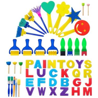 Imagem de Esponjas Em Formas Para Pintura Infantil - Ferramenta De Arte E Desenho Em Espuma - Pincel de Esponja Infantil | Para Meninas Meninos Casa Jardim de Infanca Berçario Aprendizagem Precoce Arte Artesana