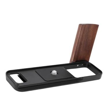 Imagem de ASHATA X E5 Aperto de Mão Em Forma de L, Punho de Liga de Alumínio Liberação Rápida Câmera L Suporte para Fuji Xe5, Punho de Madeira, Parafuso de 1/4 Polegada (Preto)