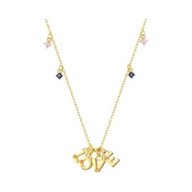 Imagem de Colar De Prata 925 Com Pingente De Coração Vermelho E Laço Colorido, J