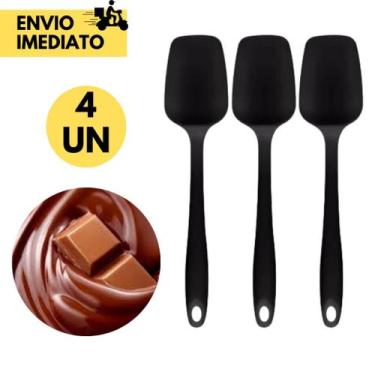 Imagem de 4 Espátula de Silicone Multiuso vai ao Fogo Suporta -40 º Até 230º Gra