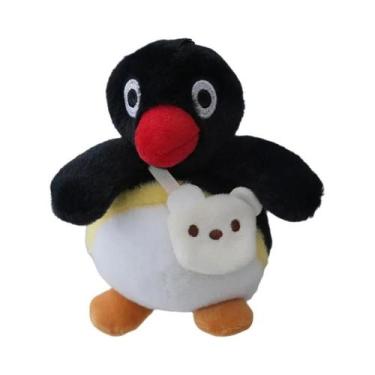 Imagem de Chaveiro De Pelúcia Pinguim Gordinho Fofo De 16cm, Brinquedo Macio Par