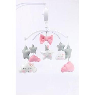 Imagem de Brinquedo Móbile Giratório Musical Colorido Berço - mobile musical cin