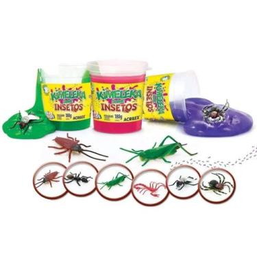 Imagem de Slime Kimeleka Insetos 180g com Inseto Surpresa Art Kids - Acrilex Art
