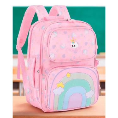 Imagem de Mochila Feminina Infantil Grande Bolsa Escolar Moda Meninas Colorida A