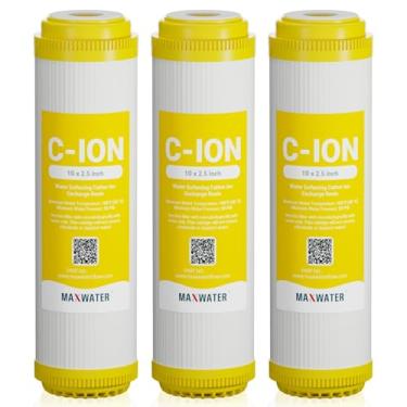 Imagem de Max Water Cartucho de amaciante de água de resina catiônica de 25,4 cm x 6,3 cm, compatível com AF-10-3003, WS-10, UDF-10C100E, 155319-43 e todos os sistemas de filtro de água padrão de 25,4 cm para