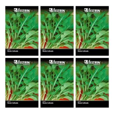 Imagem de Kit C/6 Semente De Hortaliça Rúcula Cultivada 1g Feltrin