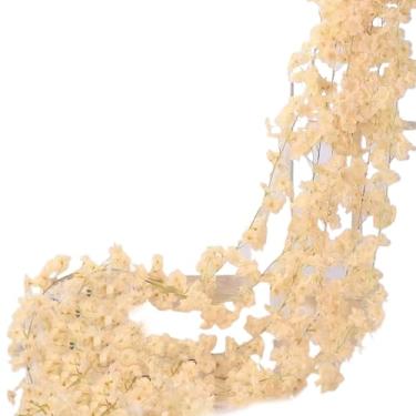 Imagem de floral artificial | pendurável com flor de cerejeira, guirlanda de plantas falsas ou decoração de festa de jardim de casamento em para casa