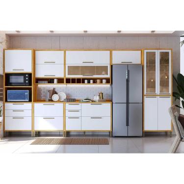 Imagem de Cozinha Modulada Ronipa 7 Peças Syrah C7P103 Amendoa/Branco