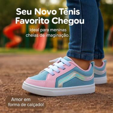 Imagem de Tênis Baby Menina Calce Fácil - casual design moderno super leve 20 AO