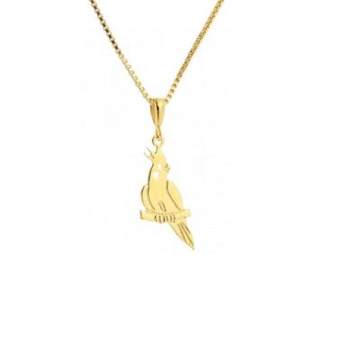 Imagem de Gargantilha Pingente Calopsita Banhado a Ouro 18k