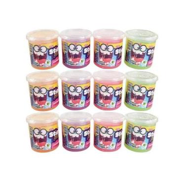 Imagem de Kit 03 Potes De Slime Geleca 130G Glitter Elástico Atóxico - Sticky To