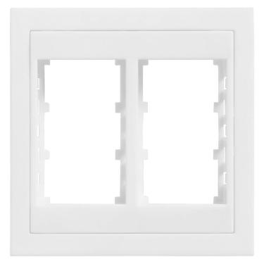 Imagem de Placa 4x4 Para 6 Módulos com Suporte Cinza Fosco Ekc30000-40 Dicompel Placa 4x4 6 Módulos com S