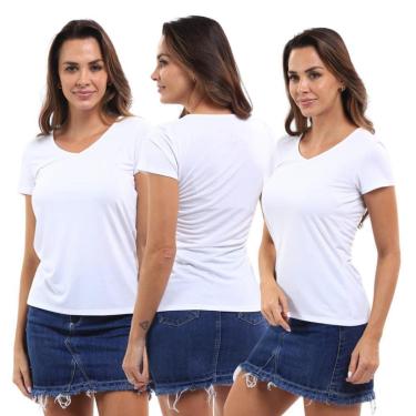 Imagem de Camiseta Feminina Gola V Viscolycra Conforto Dia A Dia-Feminino