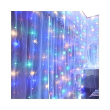 Imagem de Cortina De Luzes LED 6x3M 3x3M Com Controle Remoto, Luzes De Fada Com 