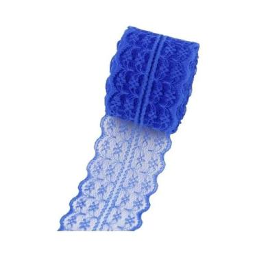 Imagem de (5 jardas/rolo) 45mm tecido de renda branca decoração linda material d