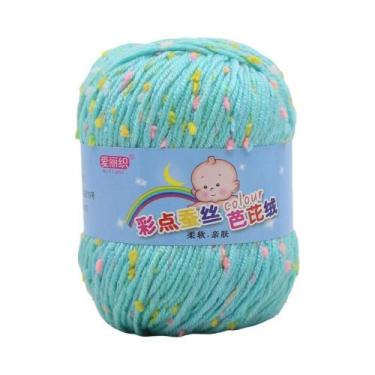 Imagem de Fio De Algodão Colorido 50g Para Tricô Manual, Crochê, Suéter, Coberto