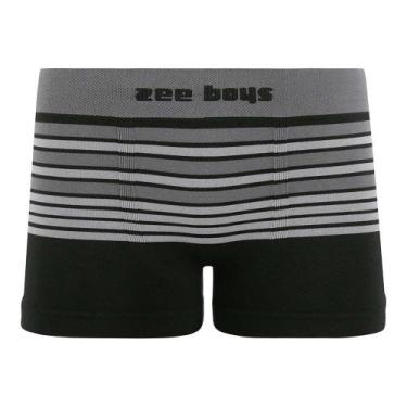 Imagem de Cueca Boxer Infantil Listrada Preto - Zee Rucci, M
