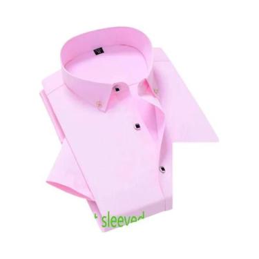 Imagem de Camisa Casual Branca Masculina De Manga Curta E Longa, Versão Coreana 