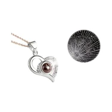 Imagem de Colar De Rosa Em Forma De Coração Vermelho Para Mulheres, Caixa De Pre