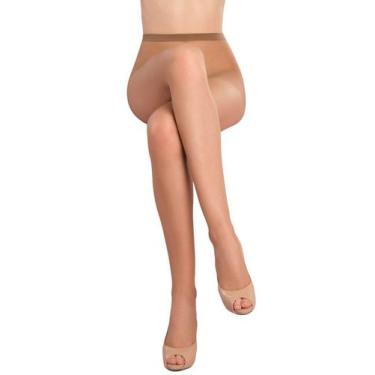 Imagem de Meia calça fio 15 clássica fina dedos livres loba 5765-01, GG, Bege