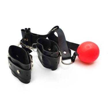 Imagem de Mordaça em Forma Bola com Algema Traseira - La Pimienta Sado, Rosa