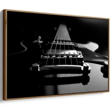 Imagem de Quadro decorativo Guitarra Preto e Branco - Art Canvas, 60 x 40 cm, Ta