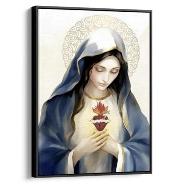 Imagem de Quadro decorativo Imaculado Coração de Maria Pintura watercolor - Art 