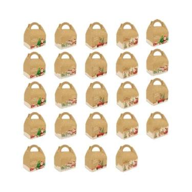Imagem de 24 Caixas De Presente De Natal Papai Noel Boneco De Neve Rena Biscoito