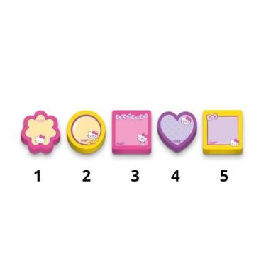 Imagem de Mini Bloco Adesivo Hello Kitty - 50 Folhas - 42x42mm - LeoArte - no-br