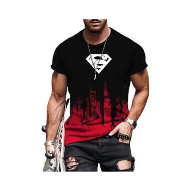 Imagem de Camiseta Gráfica Multicolorida Marvel Superman Para Homens, Moda De Ve