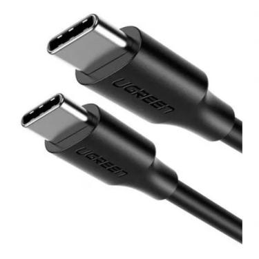 Imagem de Cabo Macho Tipo C 2.0 A Usb-c 2.0 3a 60w 1mt Ugreen 50997 Cor Preta