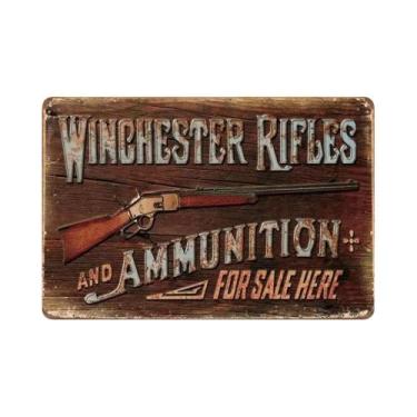 Imagem de Placa De Metal Retrô Winchester Colts Para Decoração De Parede, Sinal 