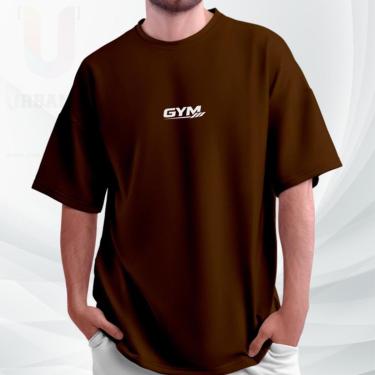 Imagem de Camiseta Oversized Vermelha Over GYM 100 Algodão Premium Streetwear Academia Gola Redonda-Unissex