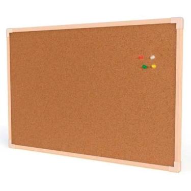 Imagem de Quadro De Aviso Cortiça 60x40 Para Escritório Industrial Cor - Congrat