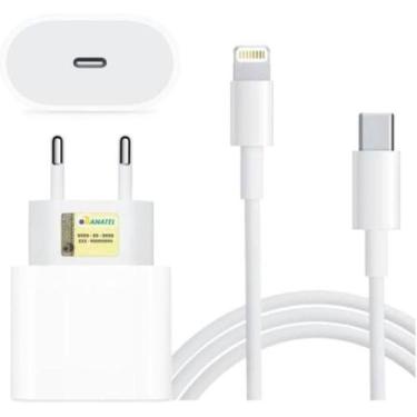 Imagem de Carregador turbo 20W Compativel com Iphone 7 8 X XR 11 12 13 14 Cabo e