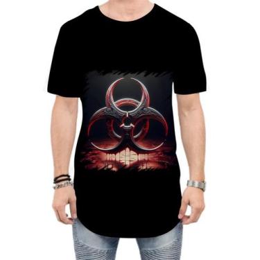 Imagem de Camiseta Longline Biohazard Perigo Biológico Stay Away 6 - Kasubeck St