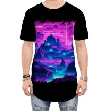 Imagem de Camiseta Longline Landscape Futuro Vaporwave 4 - Kasubeck Store®, M