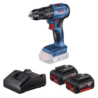Imagem de Parafusadeira Furadeira de Impacto 18V Sem Fio Com Carregador e 2 Bate