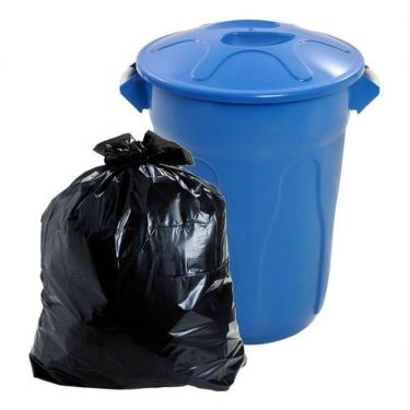 Imagem de Saco para Lixo Saco Lixo Preto 100 Litros Reforçado para Descarte Profissional em Condo...