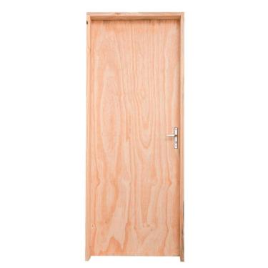 Imagem de Kit Porta de Madeira Pinus Grantok M12 Interna, Abertura à Esquerda 213x86 cm