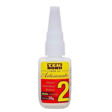 Imagem de Cola Instantâneo Artesanato Nº2 Embalagem com 10 Unidades 20g - Tekbon