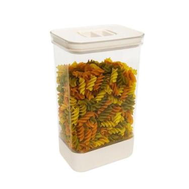 Imagem de Pote Hermético Porta Mantimentos Tampa Cozinha 3200ml Branco - Baker's