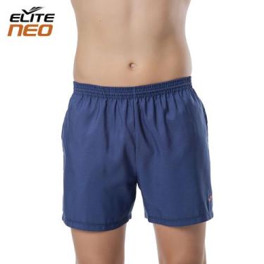 Imagem de Short Esportivo Poliéster com Bolsos e Cordão Ajustável - Elite, Marin