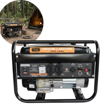 Imagem de Gerador de Energia Gasolina 3500W 4 Tempos 4.38 Kva Monofasico 110V 22