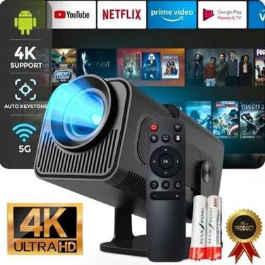 Imagem de Projetor Portátil HY320 Android 13 1080p 4K WiFi 5G HDMI Bluetooth USB