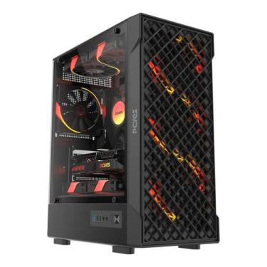 Imagem de Gabinete Gamer Pcyes Velyr Black Vulcan Lateral Vidro Temperado