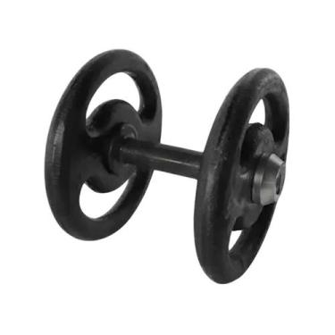 Imagem de Dumbbell Pintado Pegada Emborrachada Academia Fitness 12kg - ANILHAS F