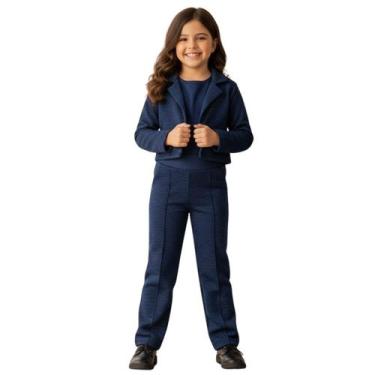 Imagem de Calça Infantil Conforto Cintura Alta Inverno Lisa - - anjo da mamãe, A