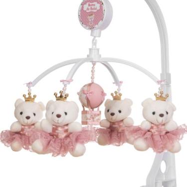 Imagem de Mobile Para Berço Musical Giratório Princesas Rosé - Le-Leão Artigos I