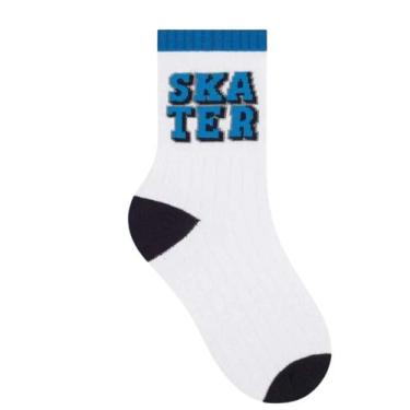 Imagem de Meia Masculina Infantil cano longo Selene, 25 a 28, Preto, Branco